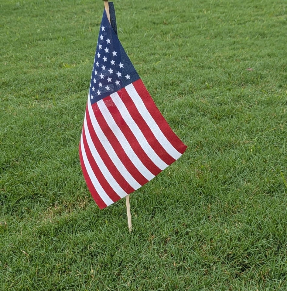 Placing Flags at the State Veterans Cemetary in Spanish Fort, AL